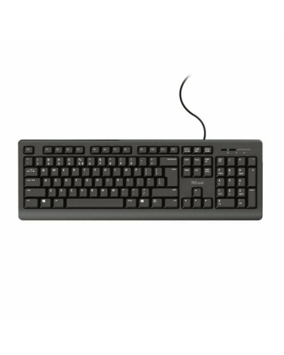 Tangentbord Trust 23982 Svart Qwerty Spanska