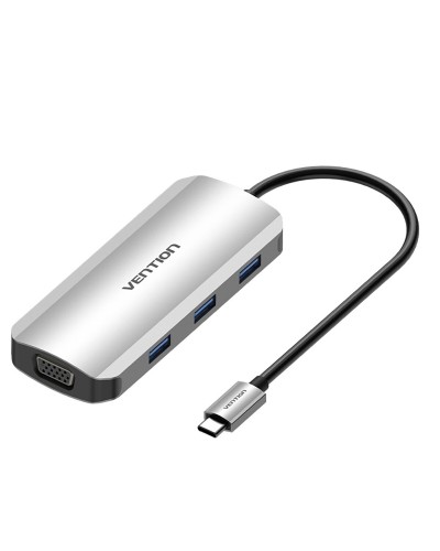 Hub USB Vention TOIHB 100 W Argenté