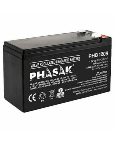 Battery for Uninterruptible Power Supply System UPS Phasak PHB 1209 12 V