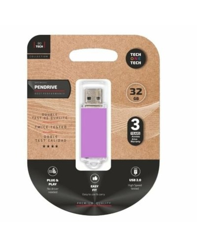 Clé USB Tech One Tech TEC3009-32 Pourpre 32 GB