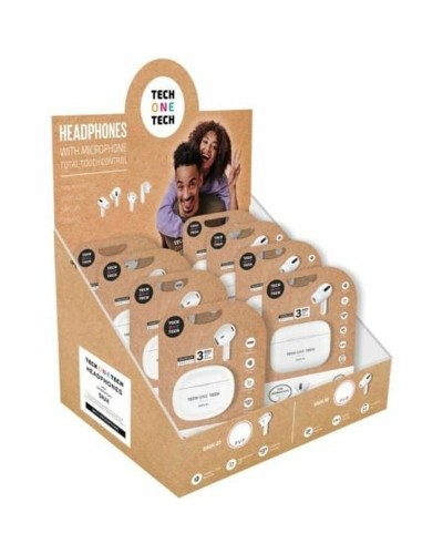 Bluetooth Hörlurar Tech One Tech TEC1420 Vit