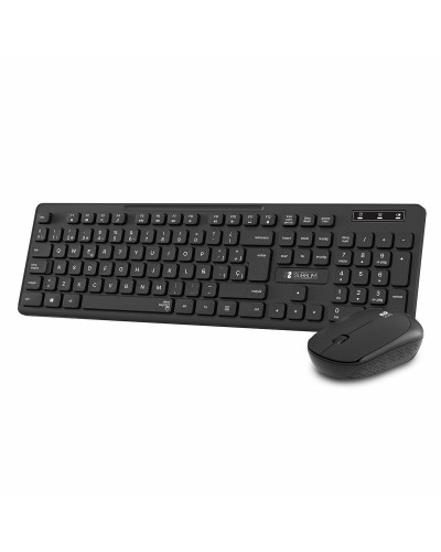 Tastiera e Mouse Wireless Subblim SUBKBC-CSSW10 Nero Qwerty in Spagnolo QWERTY