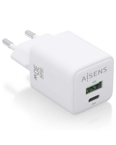 Caricabatterie da Parete Aisens ASCH-30W2P037-W Bianco 30 W (1 Unità)