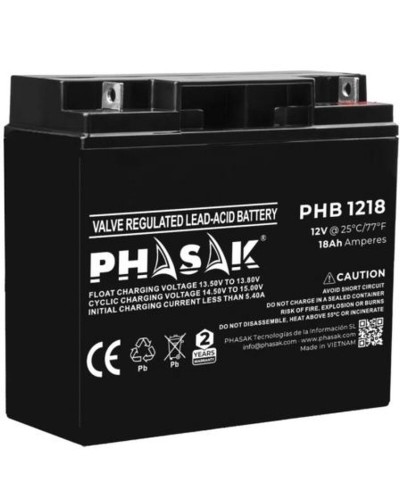 Batterie für Unterbrechungsfreies Stromversorgungssystem USV Phasak PHB 1218 12 V