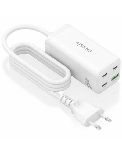 Trådlös laddare Aisens ASCH-100W4P053-W Vit 100 W