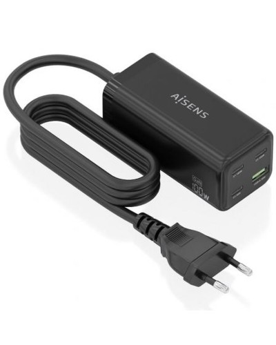 Cordless Charger Aisens ASCH-100W4P054-BK Black 100 W