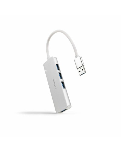 Hub USB NANOCABLE 10.16.4602 Argentato