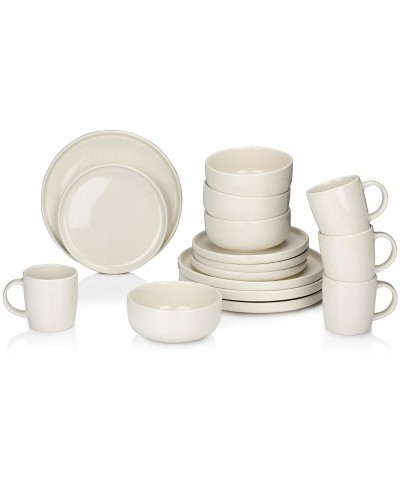 Serviesset Alpina Crème Keramisch 16 Onderdelen (4 Stuks)