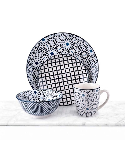 Assiettes Alpina Multicouleur Céramique 16 Pièces (4 Unités)