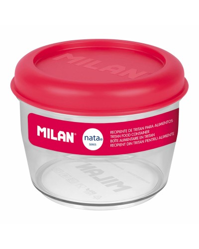 Lunchbox hermetisch Milan 500 ml Rosa Durchsichtig Kunststoff kreisförmig Ø 12 cm