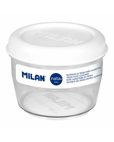 Hermetische Lunchtrommel Milan 500 ml Wit Transparant Plastic Rond Ø 12 cm