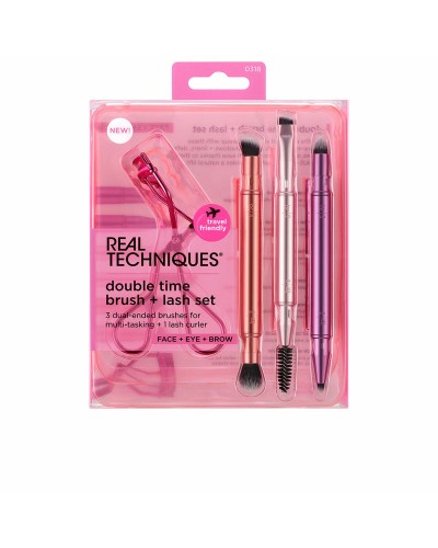 Kit de broche de maquillage Real Techniques DOUBLE TIME BRUSH + LAST 4 Pièces