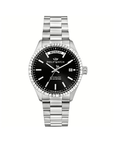 Orologio Uomo Philip Watch R8223597108 Nero Argentato