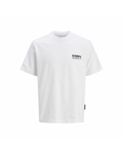 Heren-T-Shirt met Korte Mouwen Jack & Jones Jcodynamic Dust Ss Crew Wit