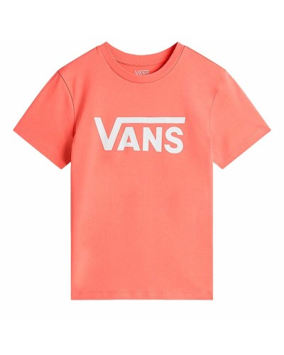 Dames-T-Shirt met Korte Mouwen Vans Flying V Flyv Roze Zalm