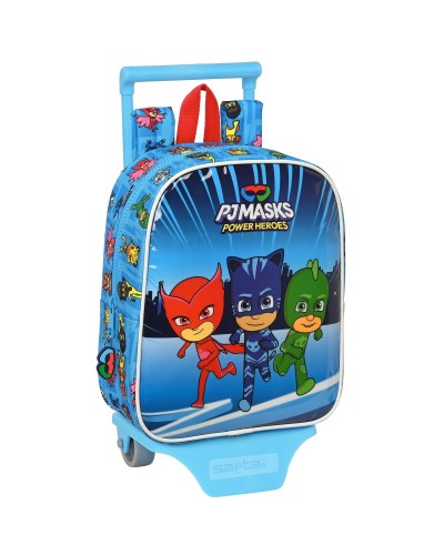 Skolväska med hjul PJ Masks Blå 22 x 27 x 10 cm