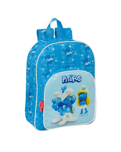 School Bag Los Pitufos Blue 26 x 34 x 11 cm