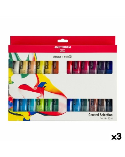 Acrylverfset Talens Multicolour 20 ml 24 Onderdelen (3 Stuks)