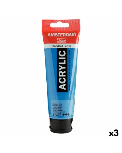 Acrylverf Talens Amsterdam Cyaan 120 ml (3 Stuks)
