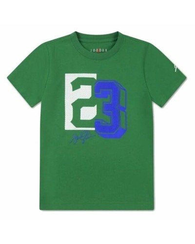 Child's Short Sleeve T-Shirt Jordan Jdb Jm 23 Mesh Ss Green
