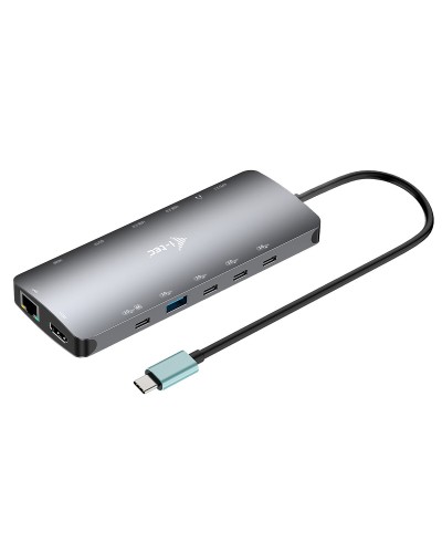 Hub USB i-Tec C31NANOTRIPLEDOCKPD Grigio