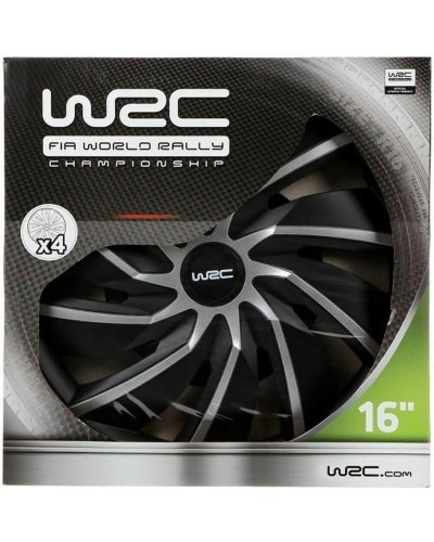 WRC 4 Turbo: Copricerchi 16" Grigio/Argento/Nero Opaco - Set 4 Pezzi

