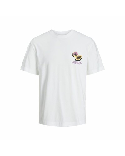 Miesten T-paita Jack & Jones Jortampa Back Ss Crew Valkoinen