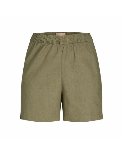 Jack & Jones Pantaloncini Sportivi Donna - Verde Lino, Taglia L
