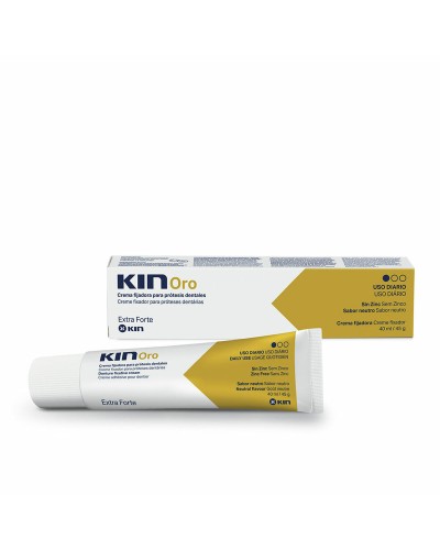 Kin Kin Oro - Crema Fijación Dentaduras 40ml - Extra Fuerte - Larga Duración
