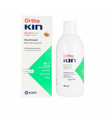 Mondwater Kin Orthokin 500 ml Aardbei Munt