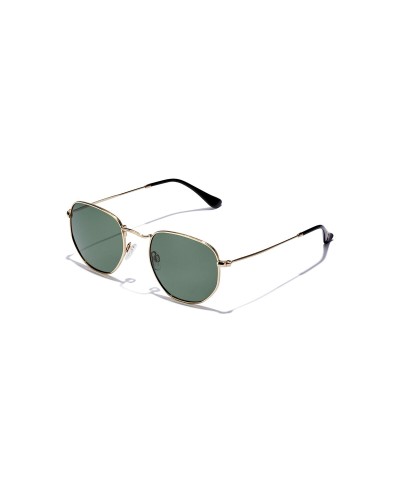 Hawkers SIXGON DRIVE Lunettes de soleil Unisexe Dorées, Verres Verts Ø 51mm

