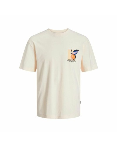 Jack & Jones T-shirt Enfant Tampa Beige - Manches Courtes Coton
