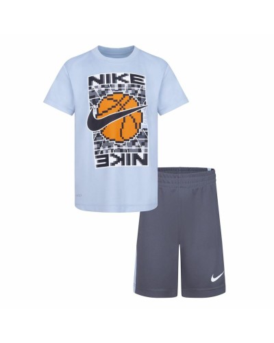 Sportoutfit voor kinderen Nike Df Icon Grijs Multicolour 2 Onderdelen
