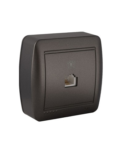 Solera Telephone Socket ADSL RJ11 Graphite Wall - Internet Connection
