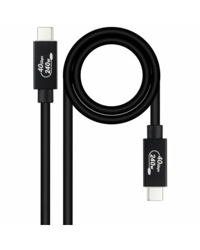 USB-Kabel NANOCABLE 10.01.5002 Schwarz 1,8 m (1 Stück)