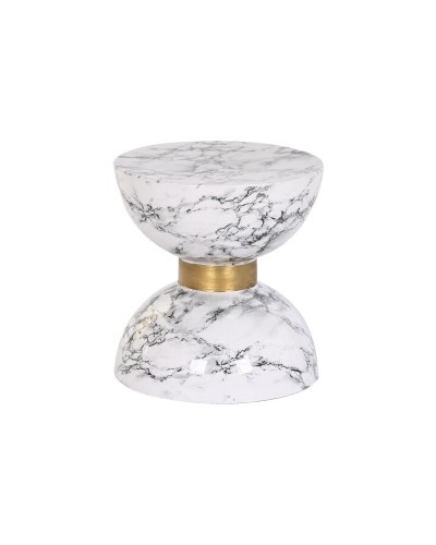 Bijzettafel DKD Home Decor Wit Ijzer 33 x 33 x 35 cm