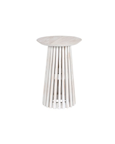 Mesa Auxiliar ESPRIT Blanca de Madera de Mindi - 40x40x60 cm
