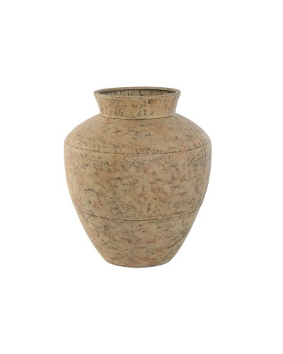 ESPRIT Vase Beige aus Metall | Modernes Design | Abmessungen: 33 x 33 x 37 cm
