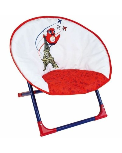 Fauteuil pour Enfants Fun House Olympique Paris 2024 Blanc et Rouge
