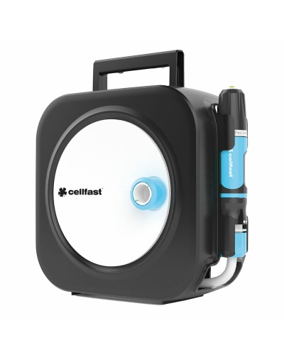 Enrollador de manguera plegable Cellfast Ergo XS | Manguera de 12 m Ø 9 mm | Para riego de jardín
