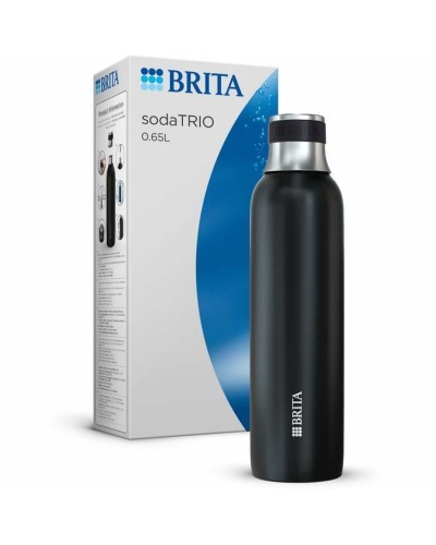 Thermos Brita sodaTRIO Nero da 650 ml | Filtro dell'acqua gasata