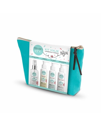 Seven Kids Reise-Hygiene-Set für Kinder - 4 Teile - Shampoo, Gel, Creme, Feuchttücher
