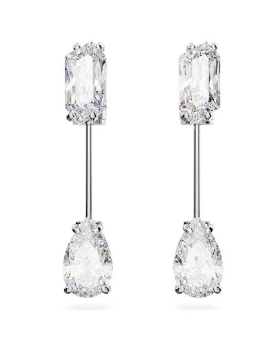 Swarovski Ohrringe Damen Rhodium-plattiert Hängeohrringe Kristalle - Elegant
