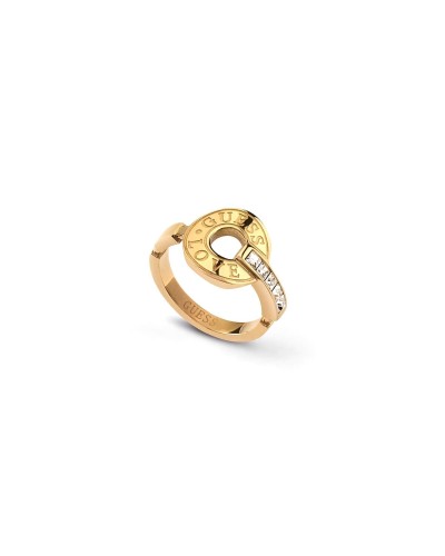 Guess Damenring Gold mit Kristallen - Größe 16 - Elegant und Raffiniert
