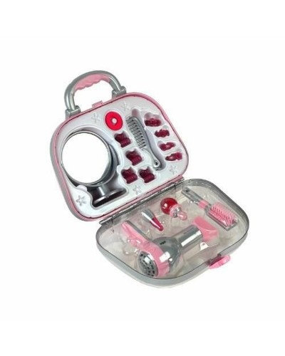 Klein Set Babypflege Haare: Bürste, Kamm, Zubehör - Braun Rosa Grau
