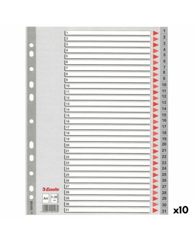 Erottimet Esselte 1-31 Numeroitu Harmaa A4 31 Levyt (10 osaa)