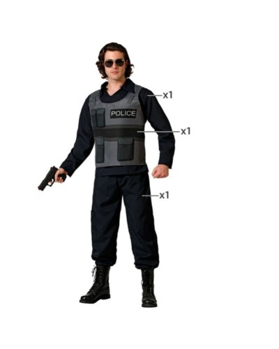Disfraz de Policía Adulto - Talla Única - Halloween & Carnaval
