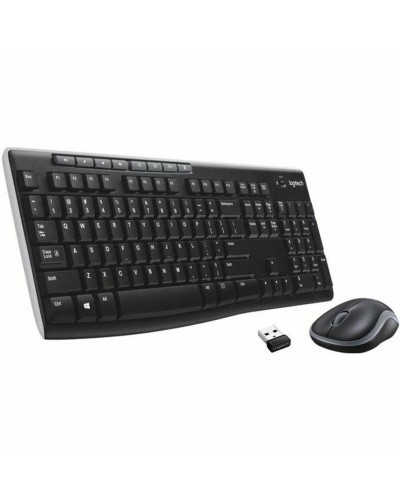 Trådlöst Tangentbord och Mus Logitech MK270 Franska Svart AZERTY