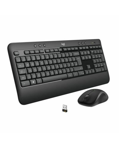 Teclado y Ratón Inalámbrico Logitech MK540 Francés Negro Negro/Blanco AZERTY