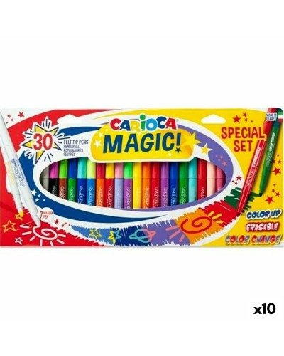 Set of Felt Tip Pens Carioca Magic! Multicolour 30 Pieces (10 Units)